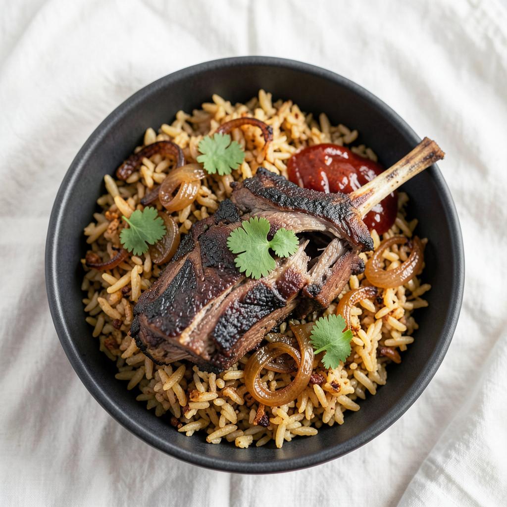 Slow-Cooked Goat Bowl